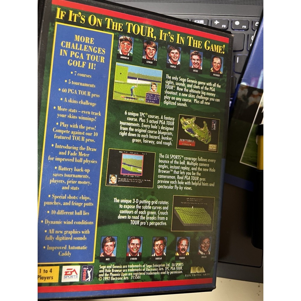 EA Sports PGA Tour Golf II Sega Genesis Video Game - Blue - Picture 3 of 8